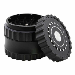 Dcou Premium Grinder ø63mm 4 Stück Mühle mit Dreieck scharfen Zahn (Klassisch schwarz) - 1