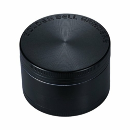 LIHAO Pollen Grinder Crusher für Spice Kräuter Gewürze Herb 4-teilig Set mit Pollen Scraper (Schwarz) - 1